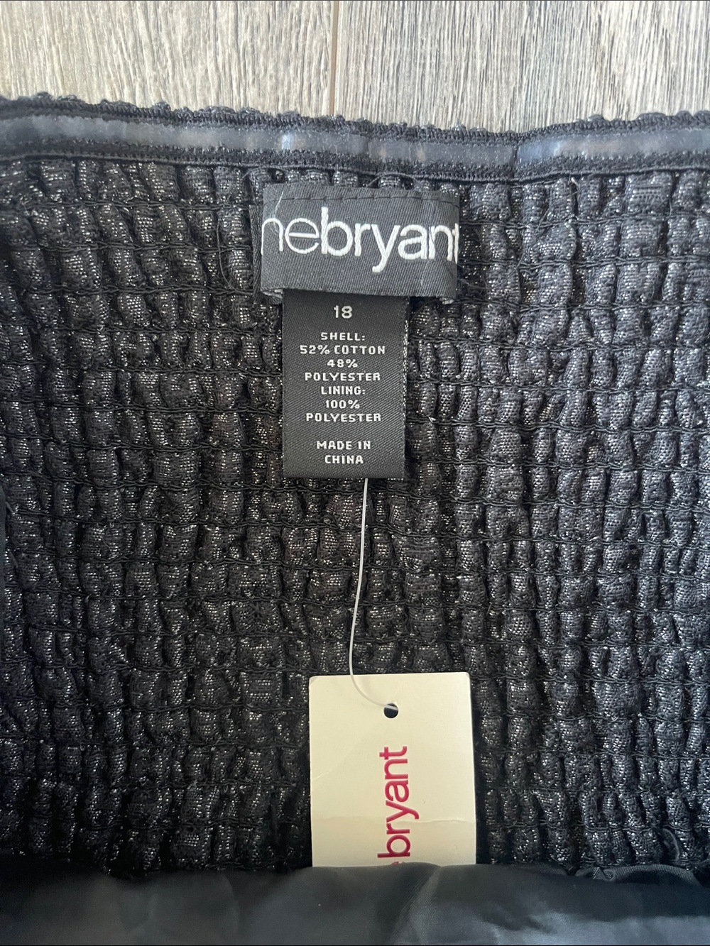 Lane Bryant Black Strapless Bow-Waist Textured Bustier Top - Picture 2 of 9